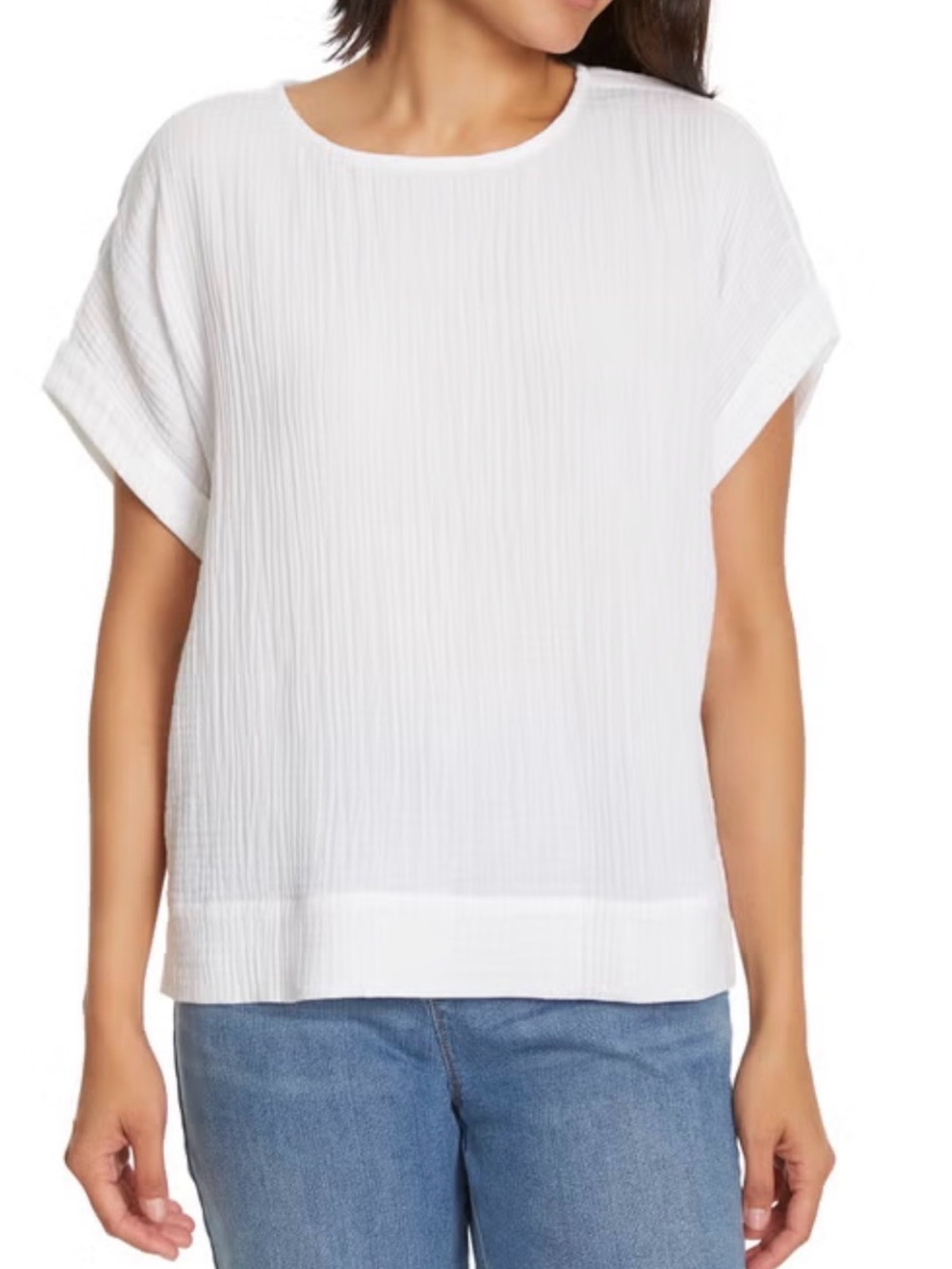 Gloria Vanderbilt Women's Cotton Gauze Pullover Top